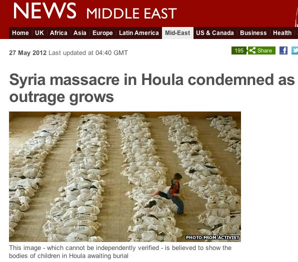 Syrian Houla Massacre 2012 BBC Fake News